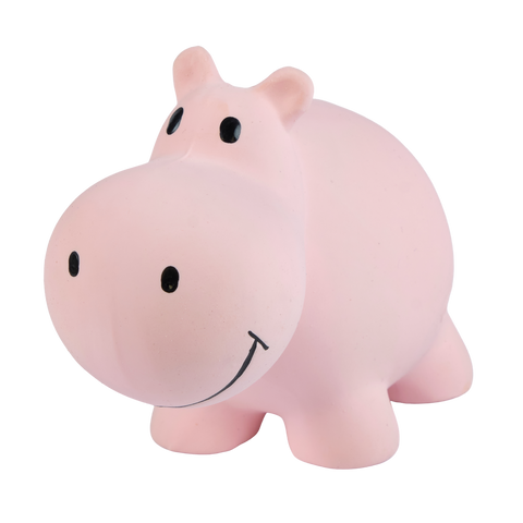 Tikiri Toys Hippo Organic Natural Rubber Rattle, Teether & Bath Toy