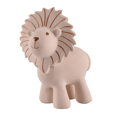 Tikiri Toys Lion Organic Natural Rubber Rattle, Teether & Bath Toy