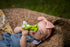 Tikiri Toys Grasshopper Natural Rubber Teether, Rattle & Bath Toy