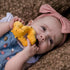 Tikiri Toys Caterpillar Natural Rubber Teether, Rattle & Bath Toy