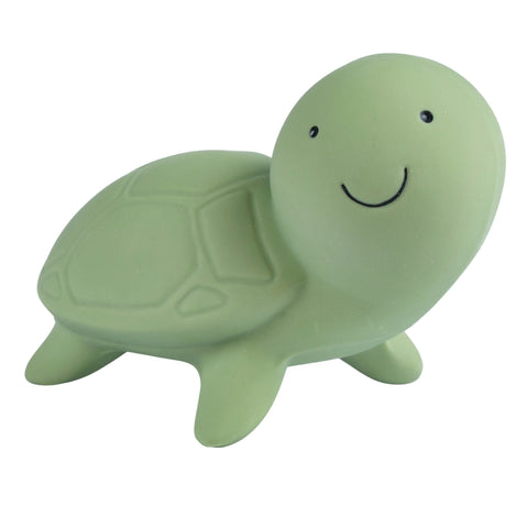 Tikiri Toys Turtle Organic Natural Rubber Rattle, Teether & Bath Toy