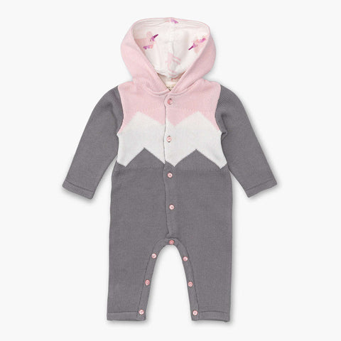 SALE - Chevron Sweater Romper_Pink