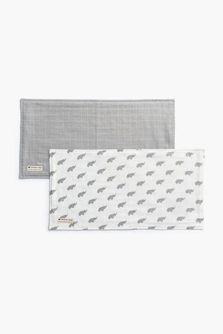 2-Pack Muslin Burp Cloths_Grey Elephant