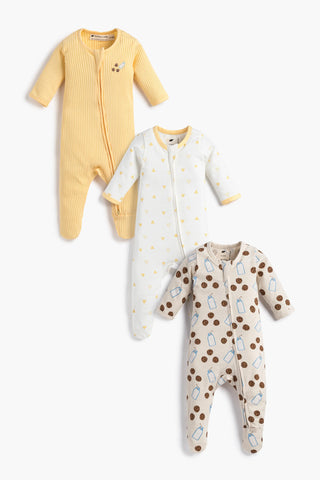 3-Pack Zip One-Piece_Cookies + Milk