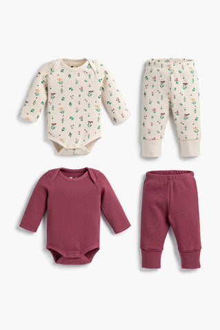 Bundle Item - 2-Pack Long Sleeve Jack + Jill Bodysuit_Fall Flowers