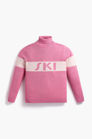 Adult Turtleneck Sweater_Dark Pink Ski