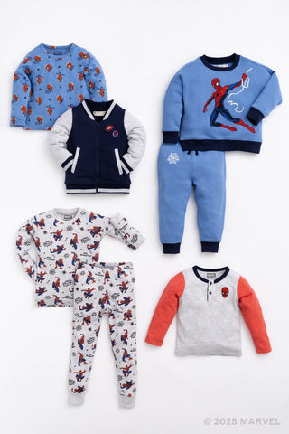 Bundle Item - Long Sleeve Crewneck Tee_Marvel Spider-Man on Blue