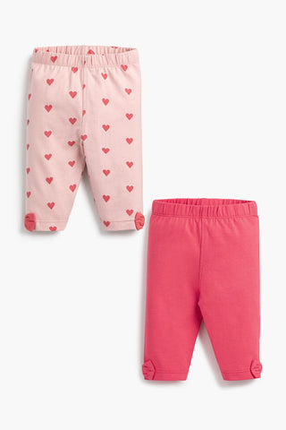 2-Pack Bow Leggings_Hot Pink