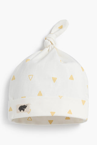 Top Knot Cap_Yellow Triangles
