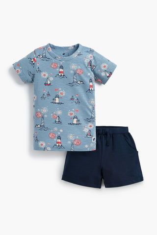 SALE - Short Sleeve Tee + Pocket Short Set_Seaside Sparklers