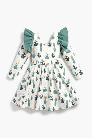 Double Ruffle Let's Dance Dress_Desert Blooms