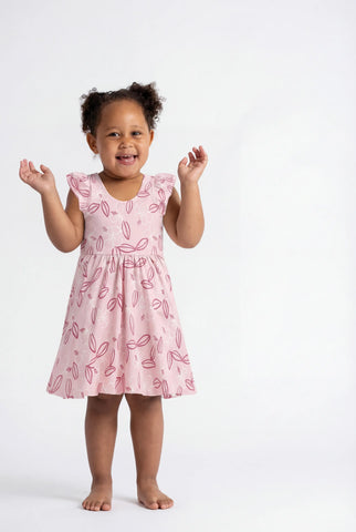Short Sleeve Let's Dance Dress_Pink Hibiscus