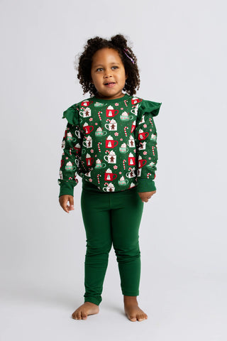 Ruffle Sweatshirt Leggings Bundle_Peppermint Mocha