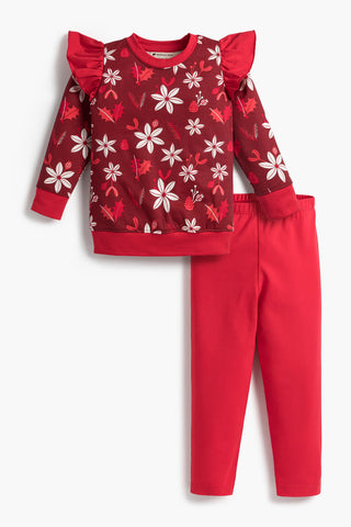 Ruffle Sweatshirt Leggings Bundle_Winter Florals