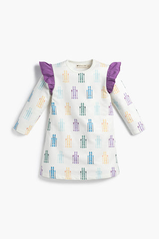 Double Ruffle Sweatshirt Dress_Ski Gear