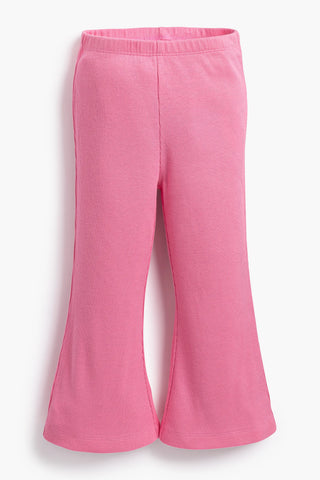Ribbed Flare Leggings_Hot Pink