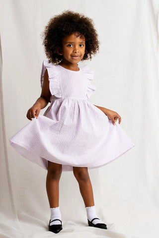 Garden Party Dress_Pastel Lilac Seersucker