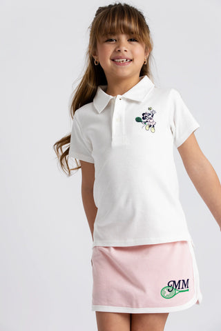 Short Sleeve Polo_Disney Minnie Mouse White