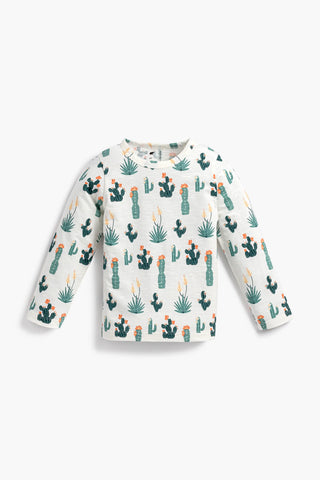 Long Sleeve Crewneck Tee_Desert Blooms