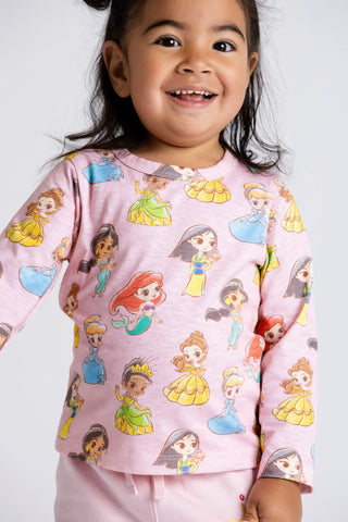 Long Sleeve Crewneck Tee_Disney Princess Characters