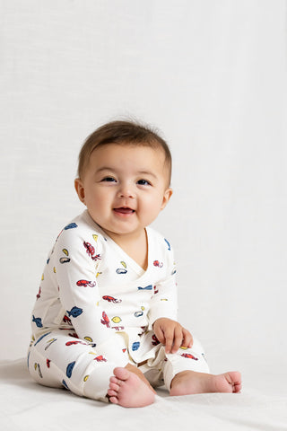 Kimono Tie One-Piece_Coastal Critters