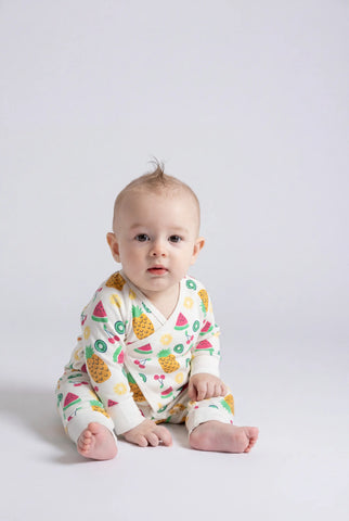 Kimono Tie One-Piece_Tropical Fruit