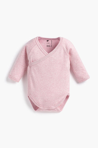 Long Sleeve Lucky Bodysuit_Light Pink Heather