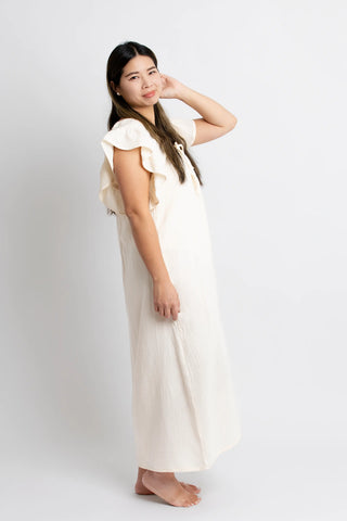Organic Gauze Nightgown_Cream