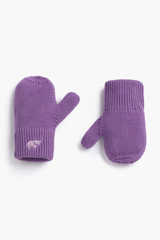 SALE - Knit Mittens_Dark Purple