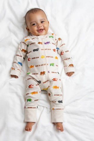One-Piece Baby Pajamas_Eric Carle Brown Bear