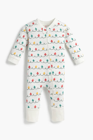 One-Piece Baby Pajamas_Holiday Tree Lights