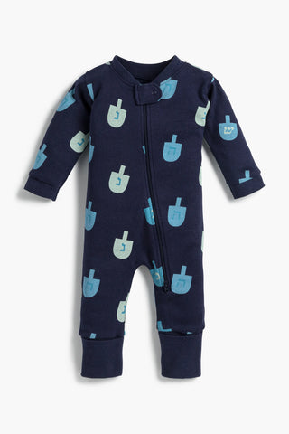 One-Piece Baby Pajamas_Hanukkah Dreidels
