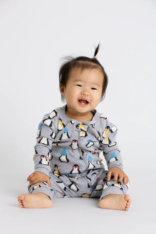 One-Piece Baby Pajamas_Bundled Up Penguins