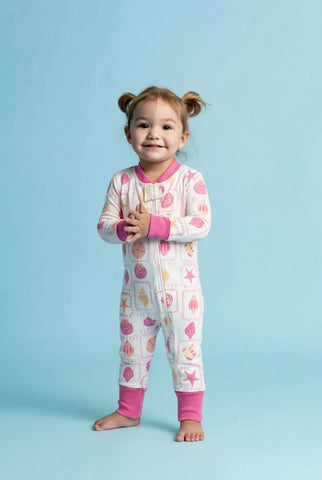 One-Piece Baby Pajamas_Summer Shells