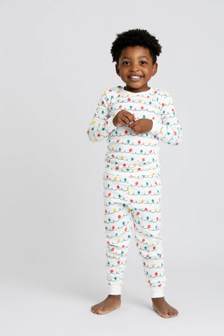 Two-Piece Pajama Set_Holiday Tree Lights