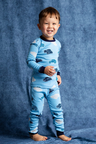 Two-Piece Pajama Set_Vintage Cars