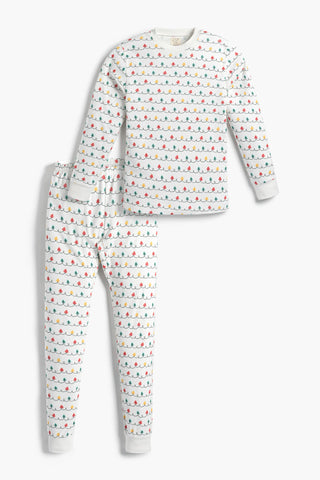 Adult Two-Piece Pajamas_Holiday Tree Lights