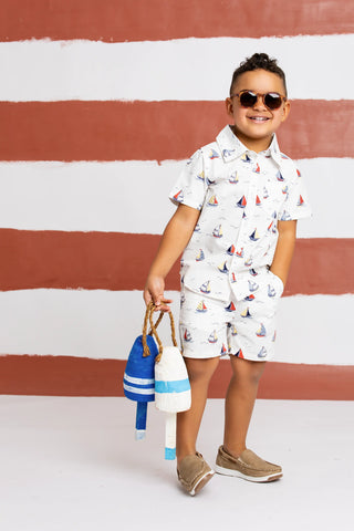 Poplin Shirt + Short Set_Little Skippers
