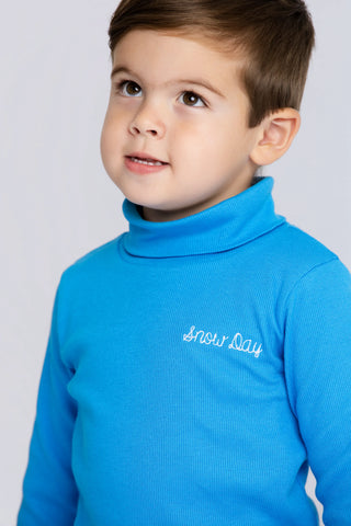 Ribbed Turtleneck_Bright Blue