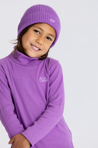 Ribbed Turtleneck_Dark Purple