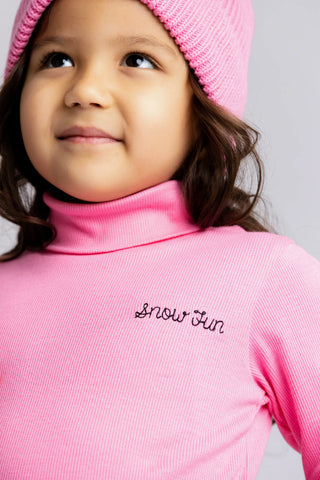 Ribbed Turtleneck_Hot Pink
