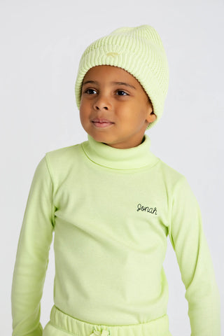 Ribbed Turtleneck_Lime Green