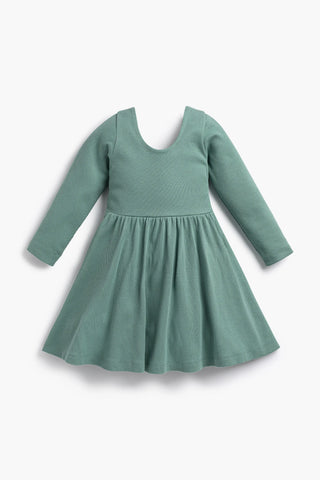 Long Sleeve Let's Dance Dress_Sea Green