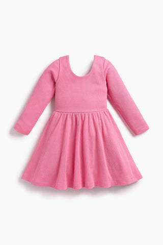 Long Sleeve Let's Dance Dress_Hot Pink