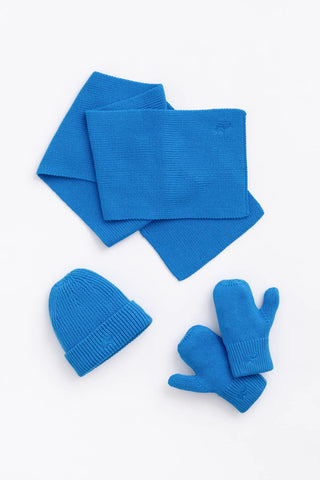 Ribbed Knit Accessory Bundle_Bright Blue