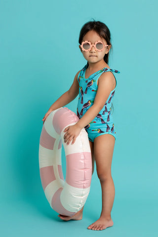 Tie Swimsuit One-Piece_Tropical Toucans