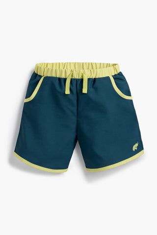 Pocket Swim Trunks_Dark Teal + Green