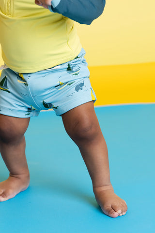 Swim Shorts_Little Skippers on Blue
