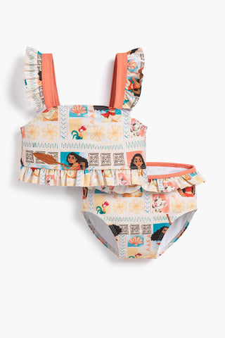 Two-Piece Ruffle Swimsuit_Disney Moana Coral