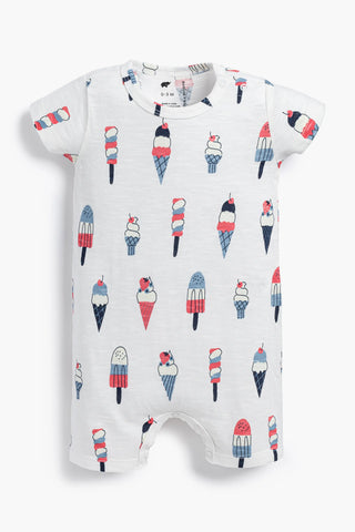 SALE - Slub Shorty Romper_Icy Treats
